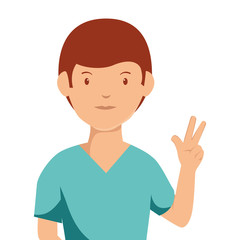 man avatar character isolated icon vector illustration design