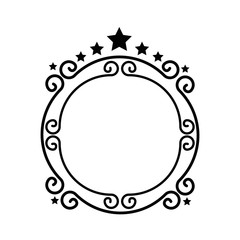 elegant frame decorative icon vector illustration design