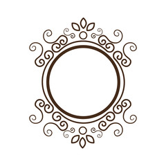 elegant frame decorative icon vector illustration design