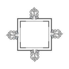 elegant frame decorative icon vector illustration design