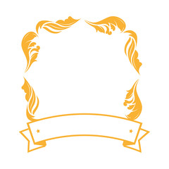 elegant frame decorative icon vector illustration design