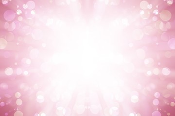 white bokeh blur background / Circle light on pink background / abstract light background