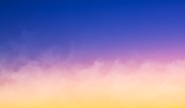 Fog at Sunset. A fog cloudbank at sunset featuring a colorful gradient.  Made with a slightly long exposure for a soft focus effect.