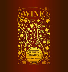 Vector wine emblem for your design - 134528360