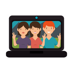 laptop computer isolated icon vector illustration design