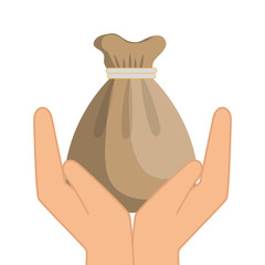 money bag isolated icon vector illustration design