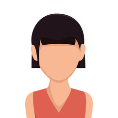 woman avatar character isolated icon vector illustration design