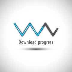 Download progress indicator Bar. Web preloader. Vector Illustration. Download Bar.