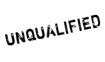 Unqualified rubber stamp. Grunge design with dust scratches. Effects can be easily removed for a clean, crisp look. Color is easily changed.