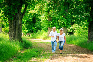 Fototapeta premium Senior Couple Taking A Walk
