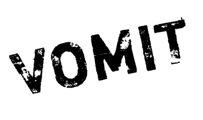 Vomit rubber stamp. Grunge design with dust scratches. Effects can be easily removed for a clean, crisp look. Color is easily changed.