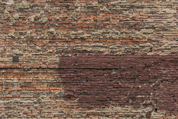 Messy Brick Wall with Paint