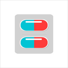 Obraz premium Tablet pills vector illustration.