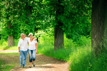 Fototapeta premium Senior Couple Taking A Walk