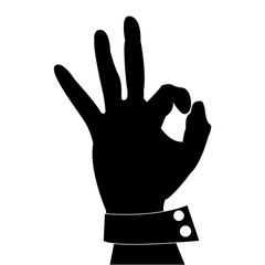 Isolated hand with an ok signal, Vector illustration