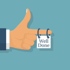 Point finger, sign and an arrow. Direction. Hand gesture man. Vector illustration flat style design. Isolated on background. Push. Are grouped on different layers. Pointer direction. Forefinger.