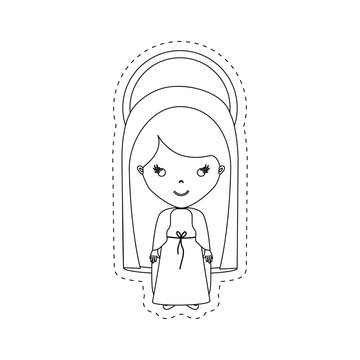 Christmas manger concept icon vector illustration graphic design