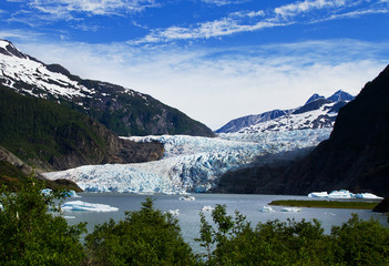 Mendenhall Glacier near Juneau Alaska