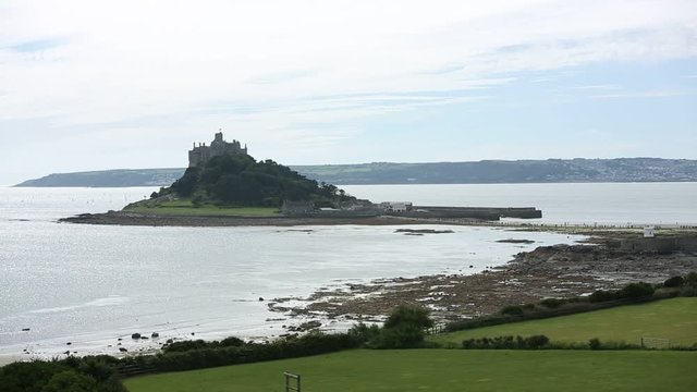 Castle on a hill in England: St Michael's Mount 