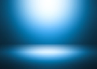 Light blue gradient abstract background. Empty studio room with spotlight for display product or backdrop wallpaper