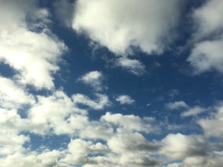 January morning sky with clouds