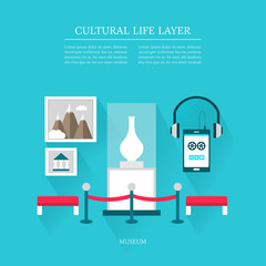 cultural life Museum layer set