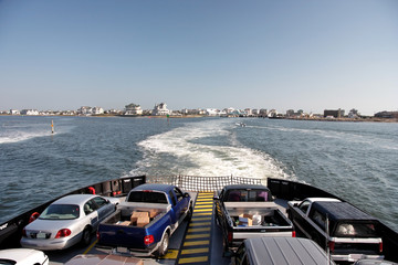 Ferry from Cape Hatteras to Ocracoke Island, North Carolina.