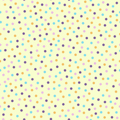 Multicolor polka dot pattern. Seamless vector dot background