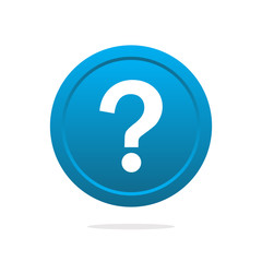 Question mark button icon vector