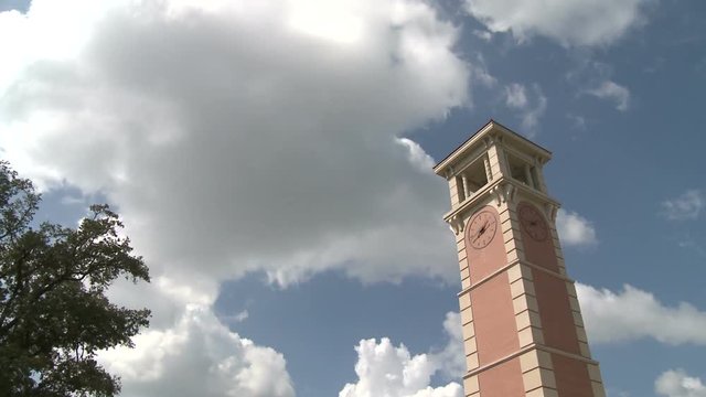 Time Flies as Cumulus Pass over Bell Tower
