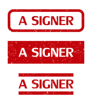 Tampon &agrave; signer.