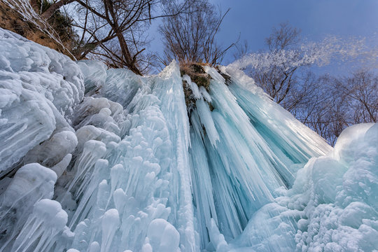 Frozen waterfall