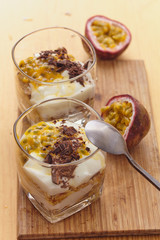 Passion fruit with musli