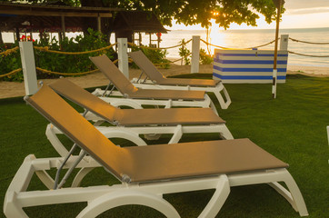 Beach Chairs and Umbrella , Thailand