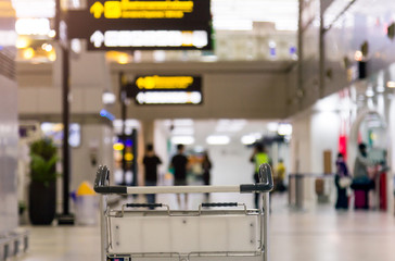 The empty luggage Trolley