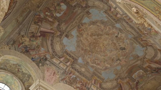 beautiful frescoes of the church vault.