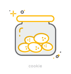 Thin line icons, Cookie