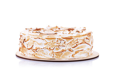 Delicious cake, isolated on white