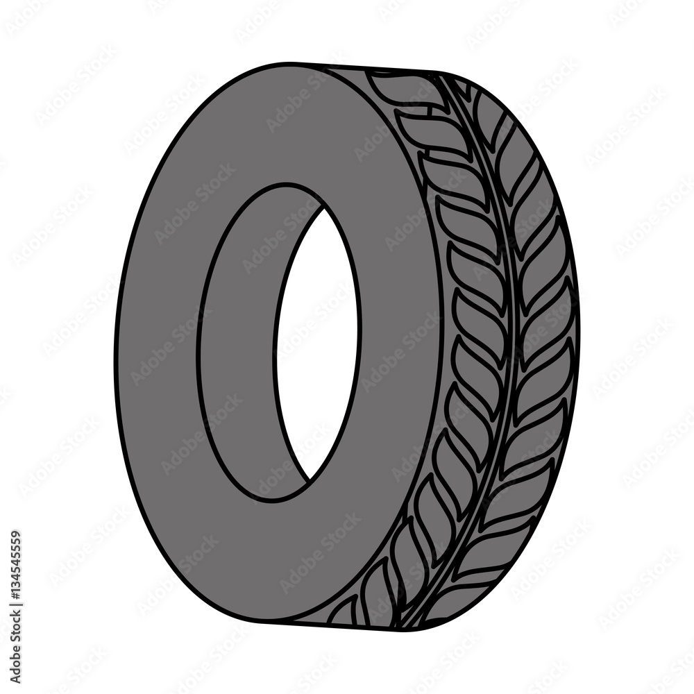 Canvas Prints single tire icon image vector illustration design