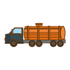 cistern truck gasoline or oil industry related icons image vector illustration design 