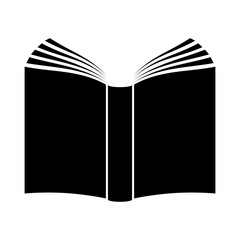 book icon image black and white vector illustration design 
