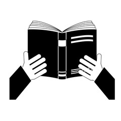 book icon image black and white vector illustration design 