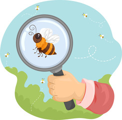 Bee Hand Magnifying Glass