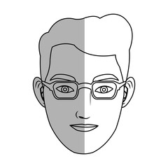 man cartoon icon over white background. vector illustration