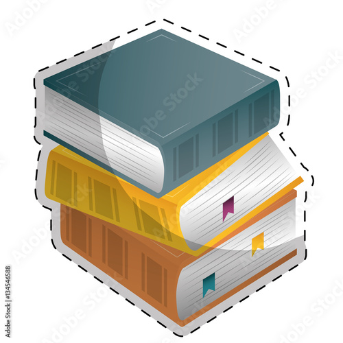 "book icon image sticker vector illustration design " Stock image and