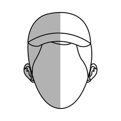 delivery man cartoon icon over white background. vector illustration