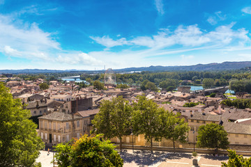 Panoramic aerial view of Avignon
