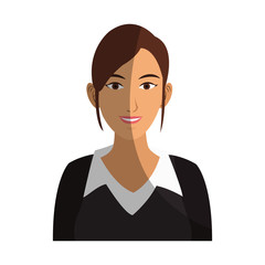 woman wearing executive clothes over white background. colorful design. vector illustration