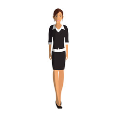 woman wearing executive clothes over white background. colorful design. vector illustration