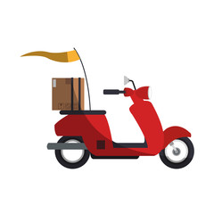 Obraz premium scooter motorcycle icon over white background. colorful design. vector illustration